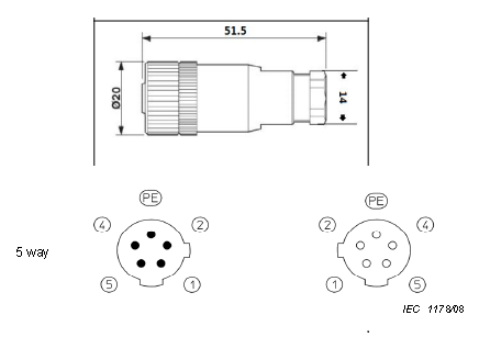 M12 C coding assembly 5pin waterproof connector