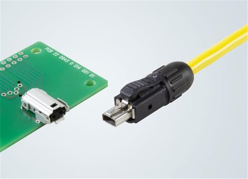 Industrial network port 1-4 connector size PCB wire to board connector