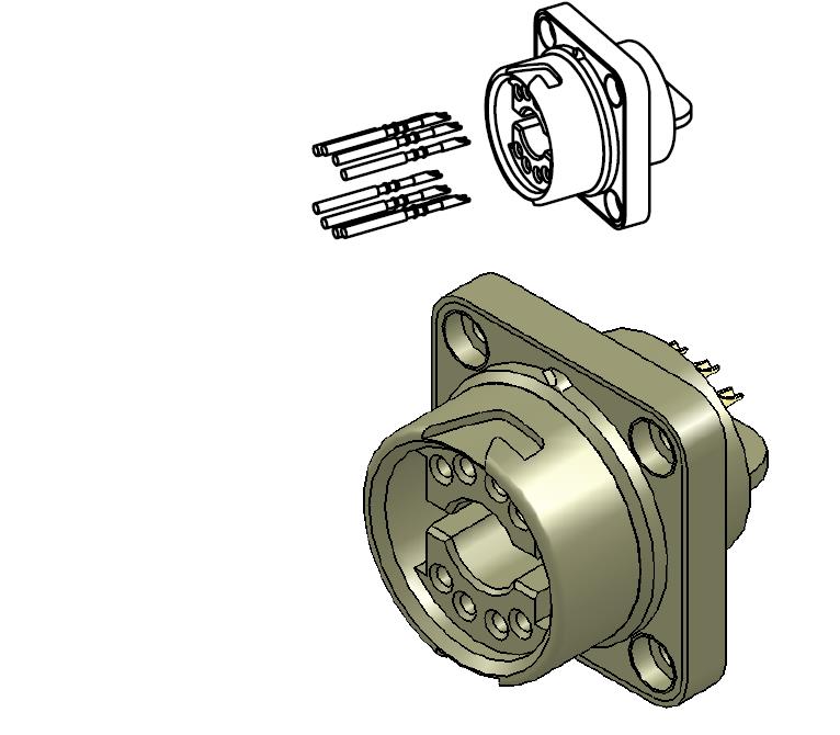 EW600298B CIRCULAR CONNECTOR BIONET MACHINE SIDE SOCKET