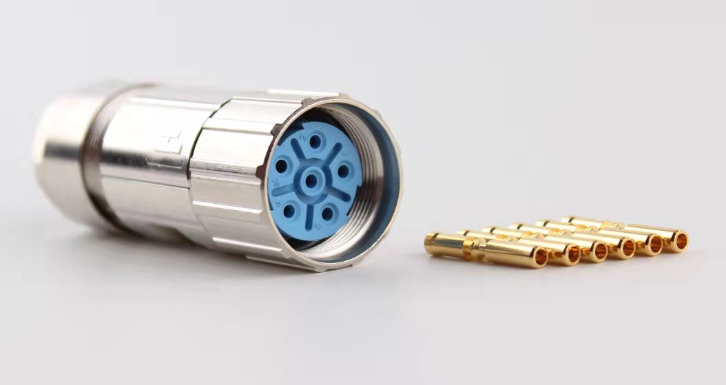 M23 connector 5+PE 20A metal assembly connector 工业M23连接器圆形连接器