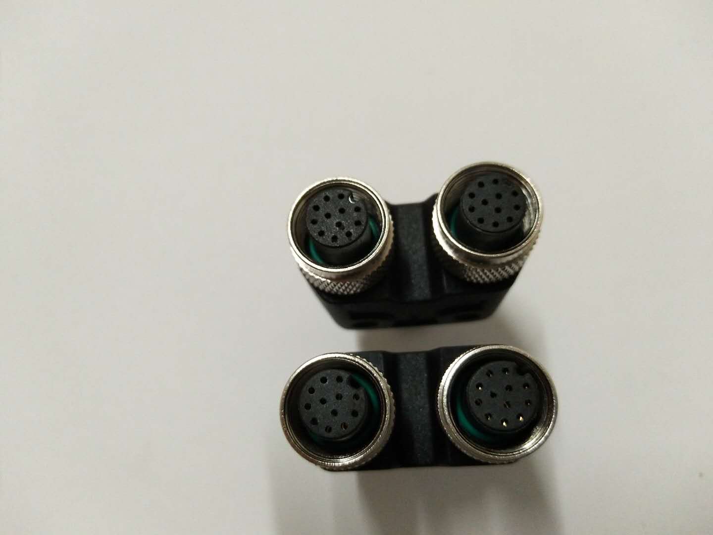 M12 connector 12pins Y spliter 1 male 2 female connector